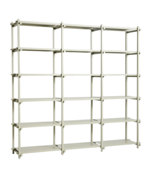 Hay Woody Shelving High smokey grey beech