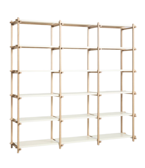 Hay  Hay Woody High Stellingkast gezeept eiken frame, almond wit