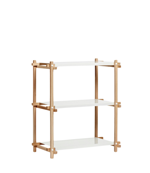 Hay  Hay Woody Column Kast Low naturel eiken, white