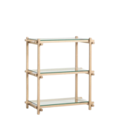 Woody Kast gezeept eiken 2.0 column low helder glas