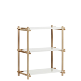 Woody Shelving soaped oak 2.0 column low almond white