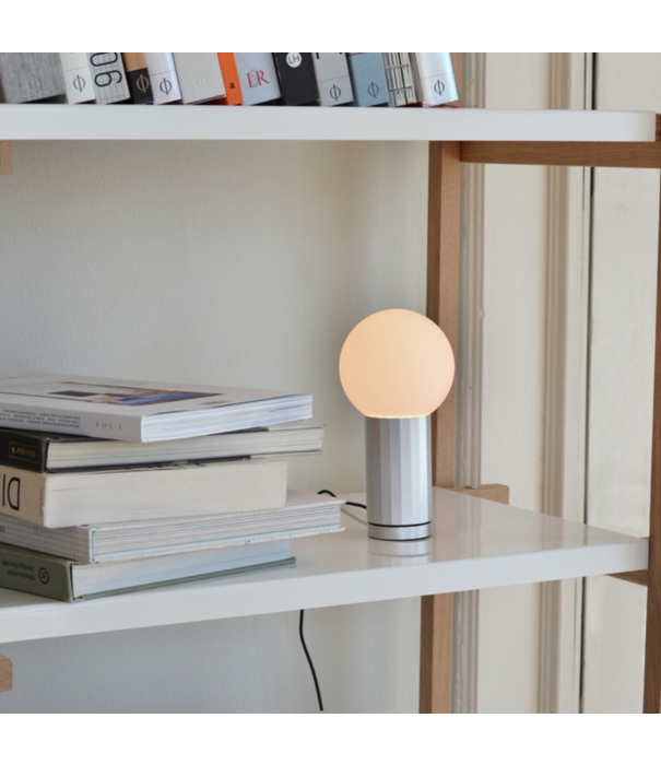 Hay  Hay Woody Column Shelving Low natural oak, white