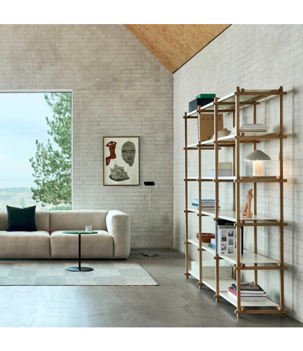 Hay  Hay Woody Shelving soaped oak 2.0 column low clear glass