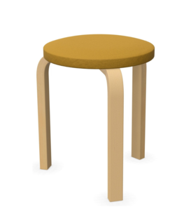 Stool 60 Kruk berken, stof Volo zitting