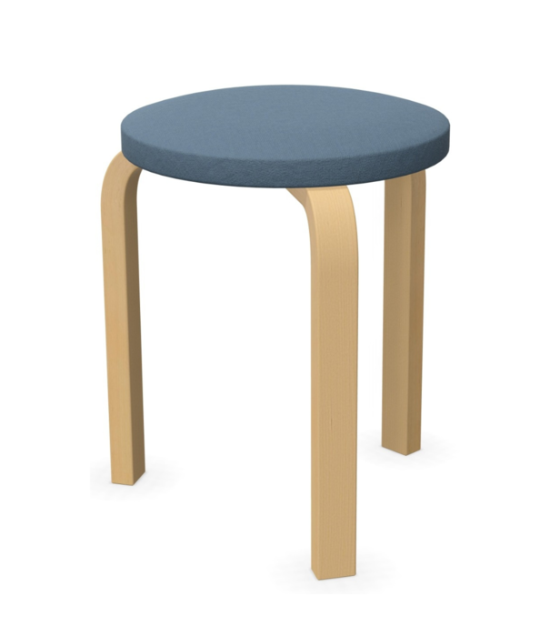 Artek  Artek Aalto Stool 60 Kruk naturel berken, zitting stof Volo