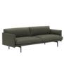 Muuto Outline 3 seater sofa Fiord 961, base black