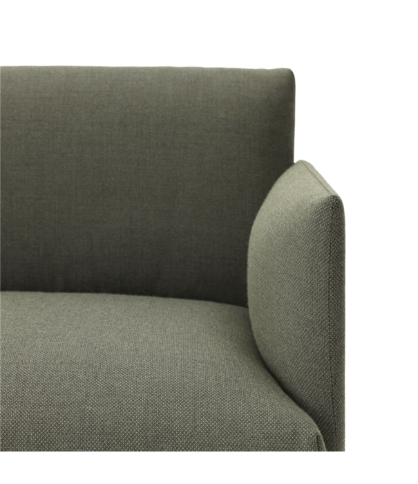 Muuto Outline 3 seater sofa Fiord 961, base black