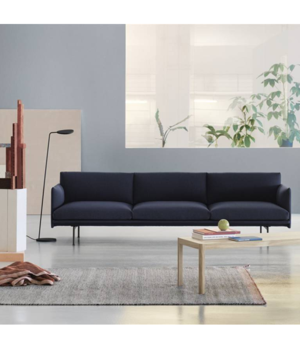 Muuto Outline 3,5-zits Bank Remix 163 , voet zwart