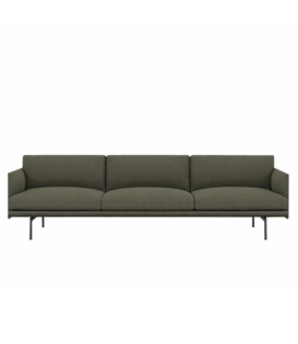 Muuto Outline 3,5-zits Bank Fiord 961, voet zwart