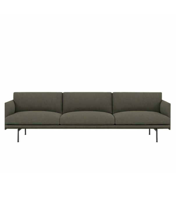 Muuto  Muuto Outline 3,5-seater Sofa Fiord 961, base black