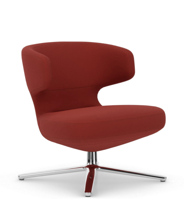 Vitra  Petit Repos lounge chair fabric Volo, polished swivel base