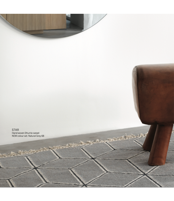 Asplund  Asplund Star Dhurrie Rug natural grey