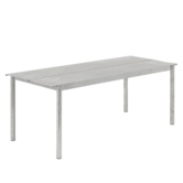 Linear Steel Table, warm galvanized 200cm