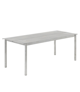 Muuto Linear Steel Table, warm galvanized 200cm