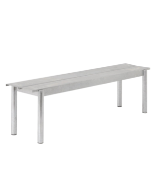 Linear Steel Bench warm galvanized 170cm