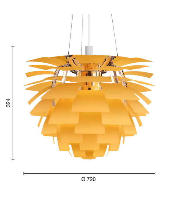 Louis Poulsen  Louis Poulsen / Fendi-Casa - PH Artichoke, Yellow Glass Ø72