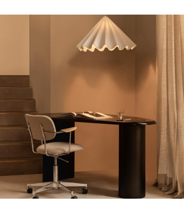 Audo Audo - Co Task Chair upholstered with armrests, aluminium base, boucle 02