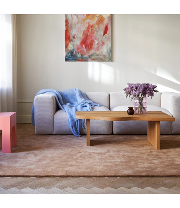 Layered  Layered Classic Solid Wool Rug Caramel