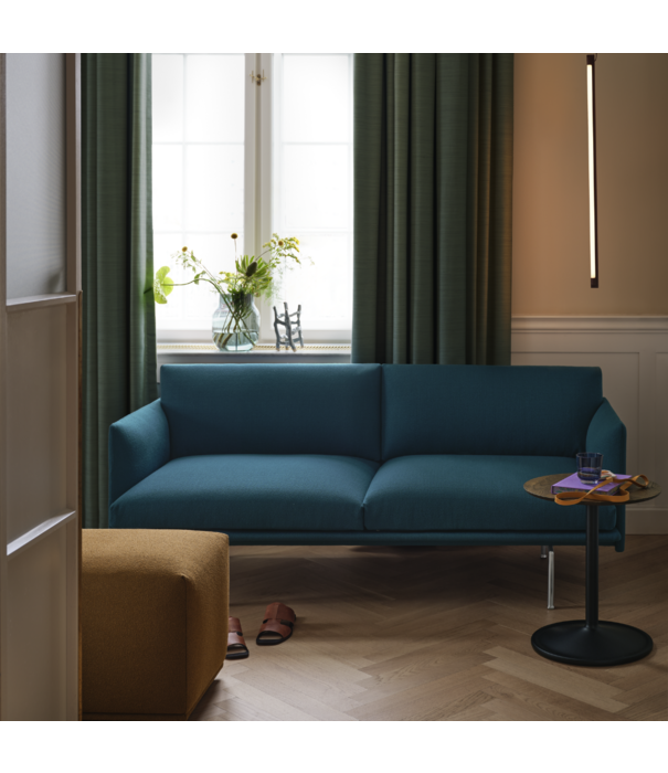 Muuto Outline 2 seater sofa, base aluminium