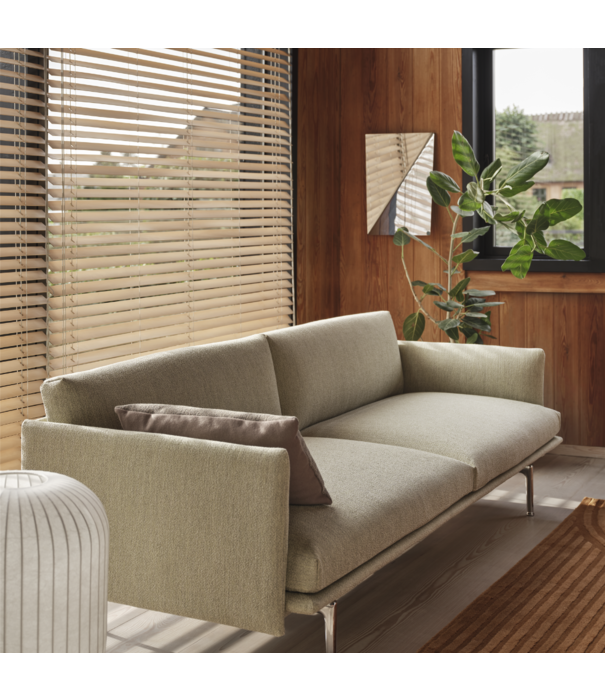 Muuto  Muuto Outline 2 seater sofa, base aluminium