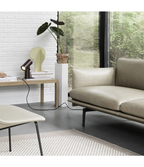 Muuto Outline 3 zits bank, voet aluminium