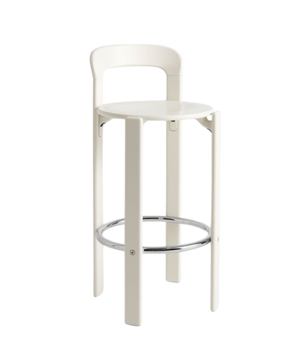 Hay  Rey Bar Stool High cream white H75