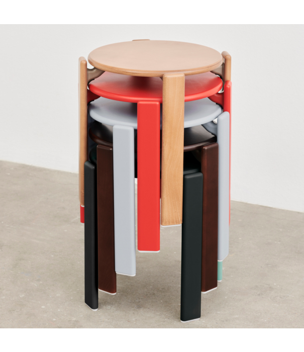 Hay  Hay Rey Stool lacquered beech, cream white
