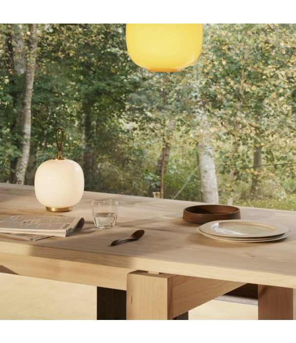 Louis Poulsen  VL45 Radiohus Pendant  amber glass, brass