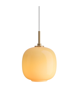 VL45 Radiohus Pendant  amber glass, brass Ø17,5