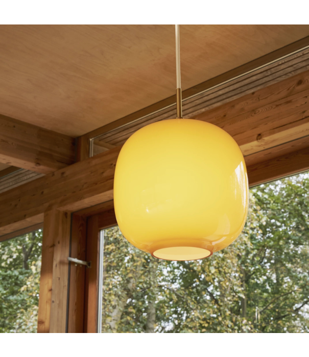 Louis Poulsen  VL45 Radiohus Pendant  amber glass, brass