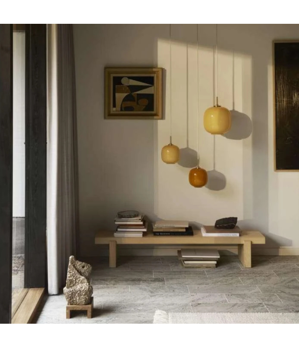 Louis Poulsen  VL45 Radiohus Pendant  amber glass, brass