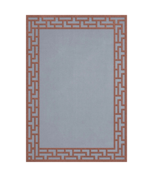 Layered Indocine Rug Blue Rust