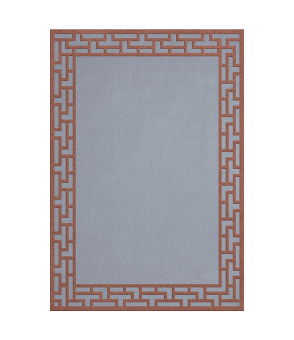 Layered  Layered Alice Crawley Indocine  Blue Rust Rug