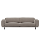 Rest 3,5-seater Hearth 6 taupe, black base