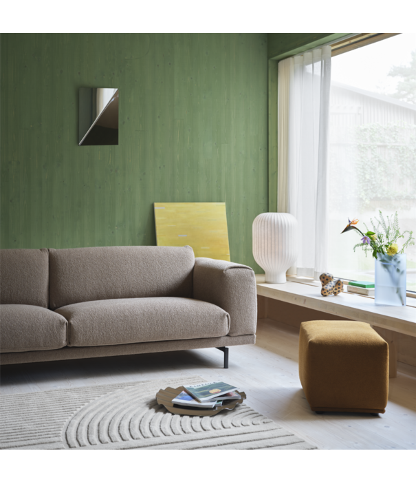 Muuto  Muuto Rest 3-zits, zwart metalen voet,  stof Ocean 3 zwart