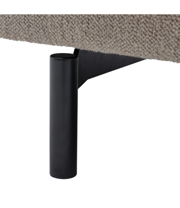 Muuto  Muuto Rest 3-seater, black metal base,  fabric Ocean 3 black