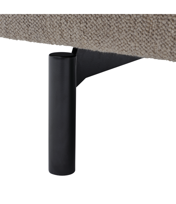 Muuto Rest 2-seater Sofa Hearth 6 taupe, black metal base