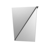 Gaze Spiegel Gepolijst Staal Angle 30 x 25