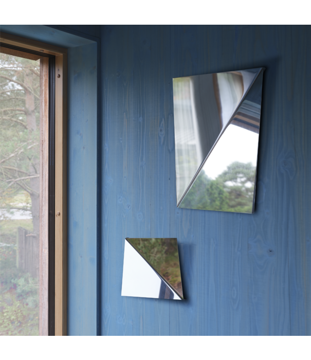 Muuto Gaze Spiegel Gepolijst Staal Angle 50 x 35
