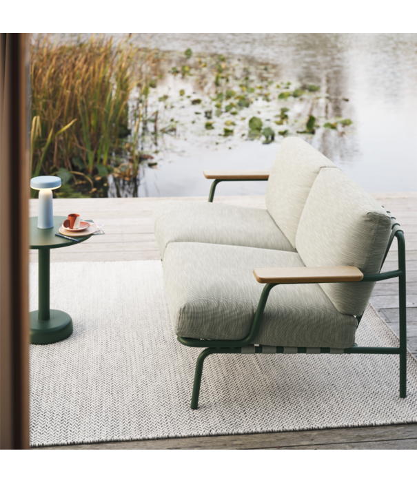 Muuto  Muuto Linear Steel Coffee Table Dark Green Ø42