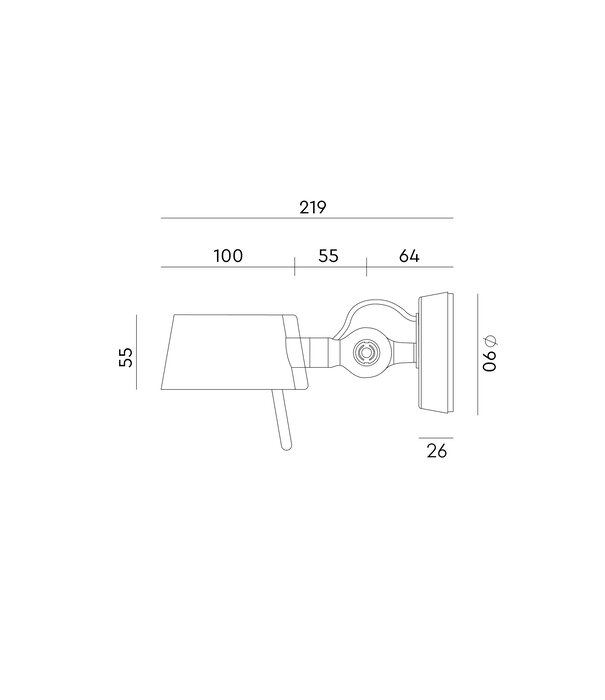 Tonone  Tonone Bolt10 Wandlamp LED geïntegreerd