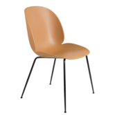 Beetle Eetkamerstoel amber brown, zwart conic voet