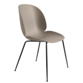 Beetle Eetkamerstoel new beige, zwart conic voet