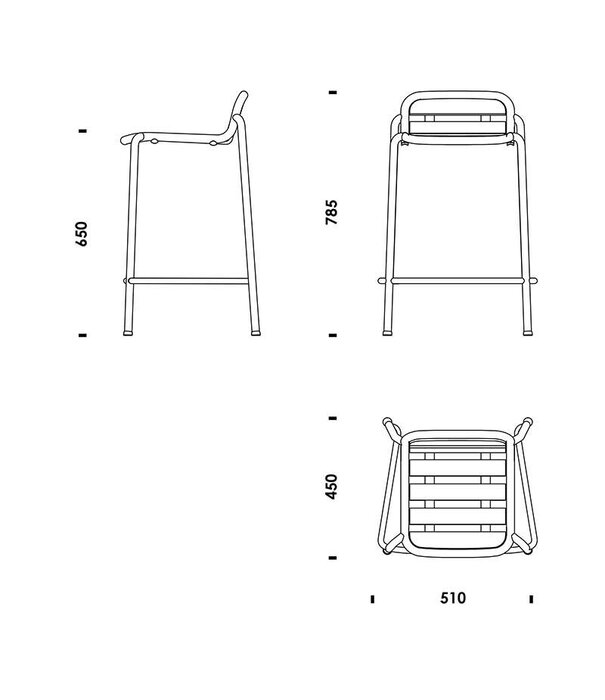 Normann Copenhagen  Vig Counter Barstool Wood