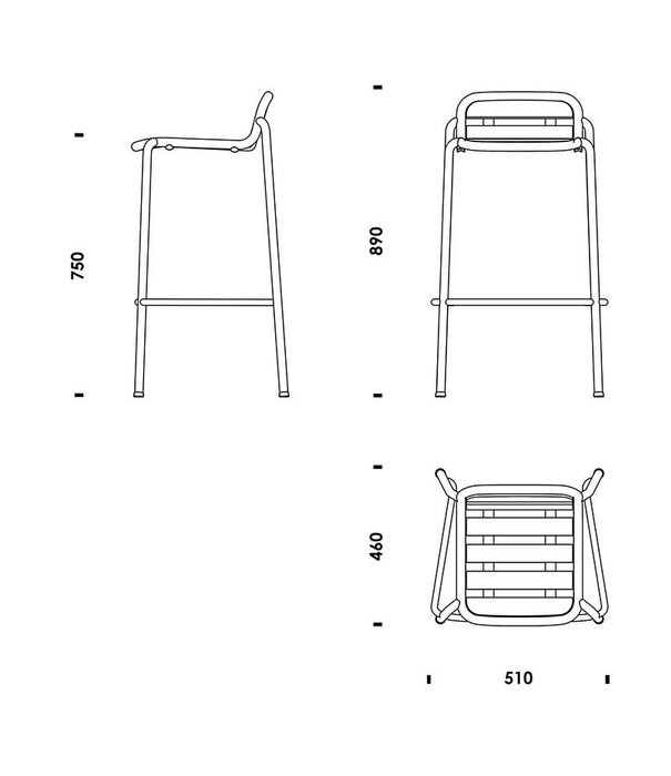 Normann Copenhagen  Vig High Barstool Wood