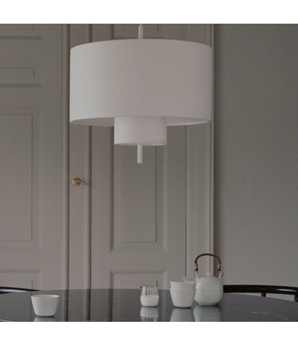 New Works  New Works Margin Hanglamp white canvas Ø90