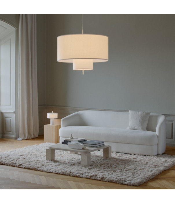 New Works  Margin Pendant beige canvas Ø90