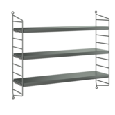 String Pocket Wandkast donkergrijs