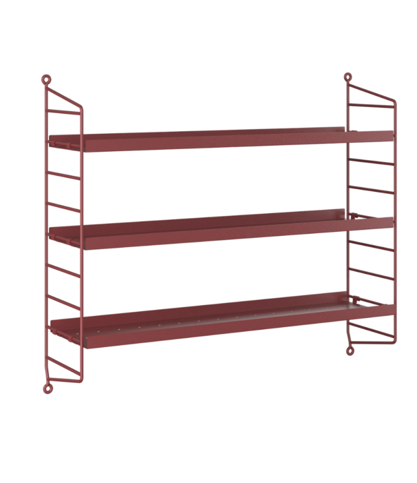 String  String Pocket Cabinet Metal oxtorgsröd red