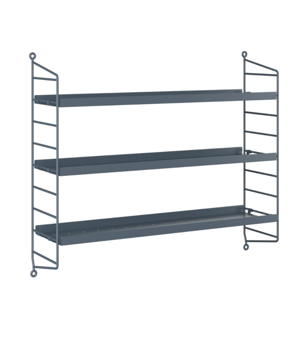 String  String Pocket Cabinet Metal sergelgrå blue-gray